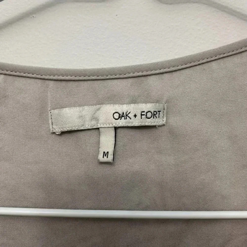 Oak + Fort Sleeveless Long Tank Top Grey Women's Medium - Picture 3 of 10